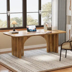 Bureau d'ordinateur de 63 pouces avec base arquée