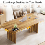 Bureau d'ordinateur de 63 pouces avec base arquée