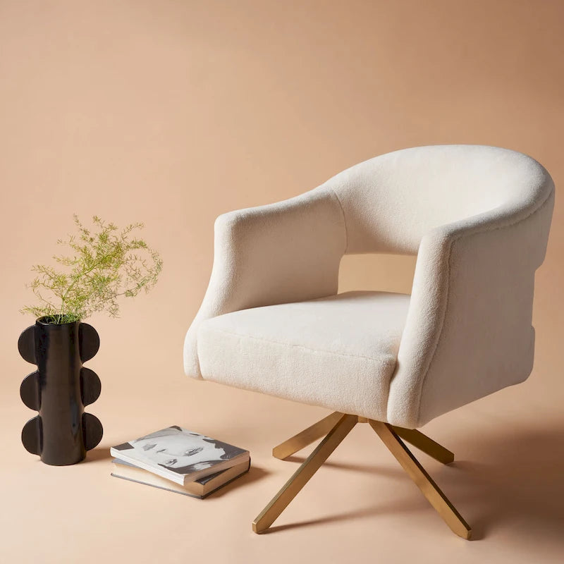 Fauteuil pivotant d'appoint – 69 cm L x 74 cm P x 84 cm H