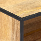 Meuble TV 120x30x45 cm en bois de manguier massif et cadre en fer