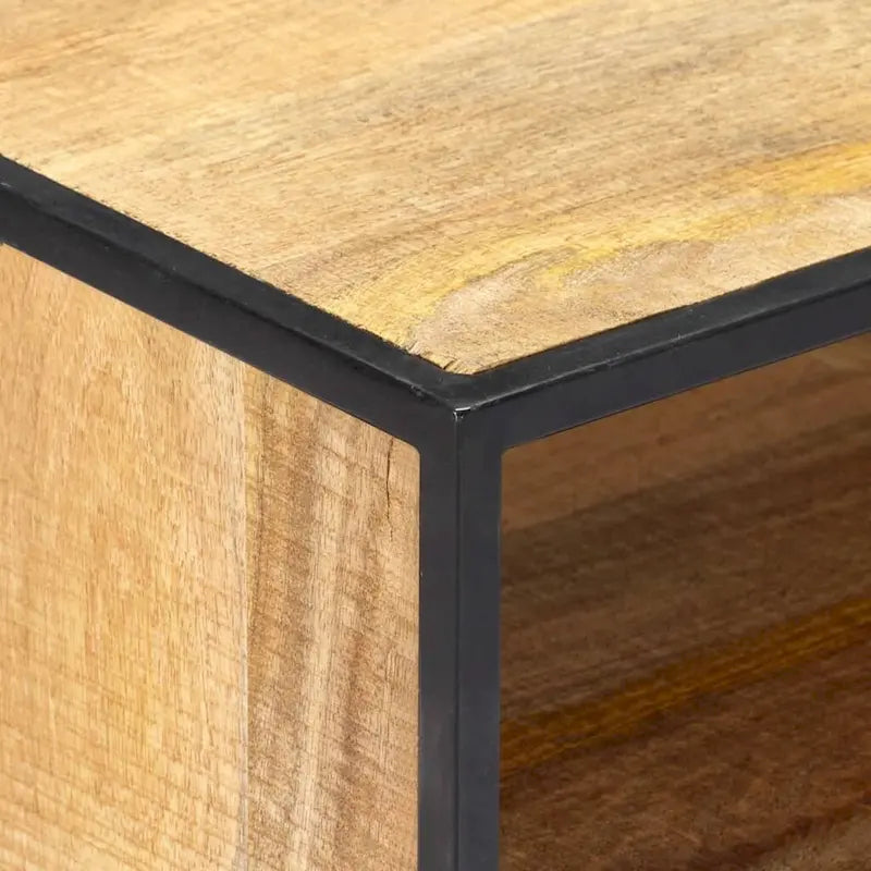 Meuble TV 120x30x45 cm en bois de manguier massif et cadre en fer