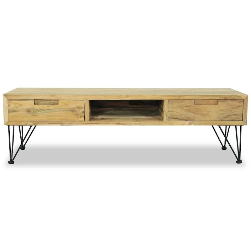 Meuble TV 120x35x35 cm en bois de teck massif