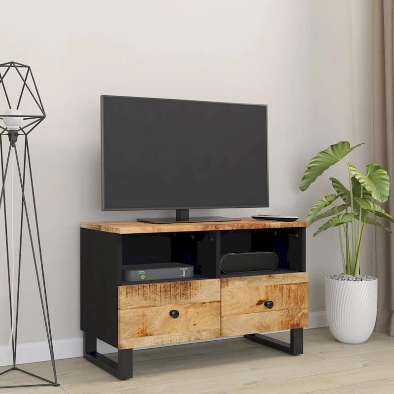 Meuble TV 70x33x46 cm Bois de manguier massif