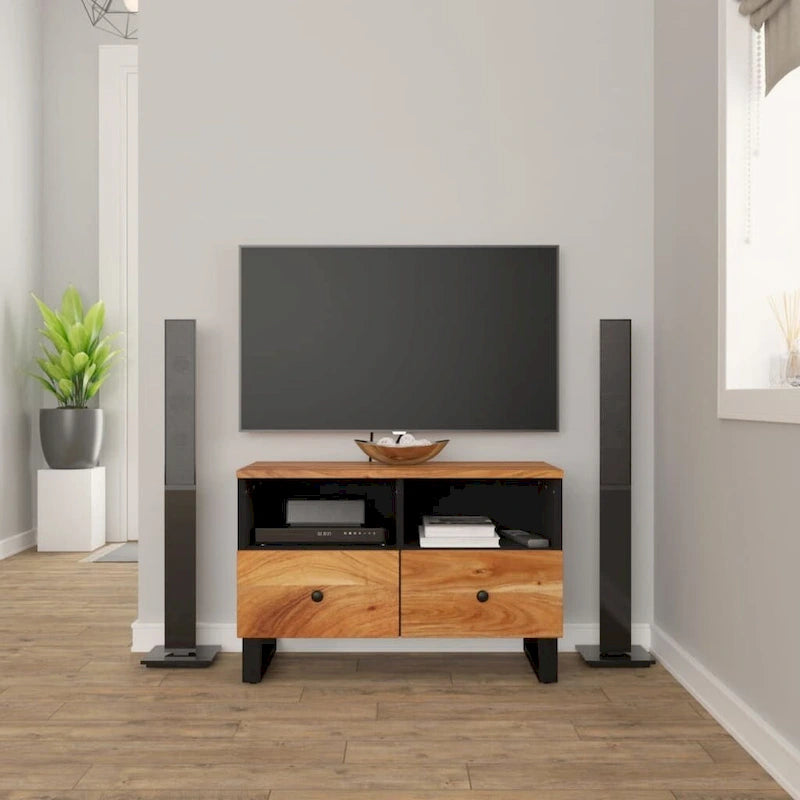 Meuble TV 70x33x46 cm Bois de manguier massif