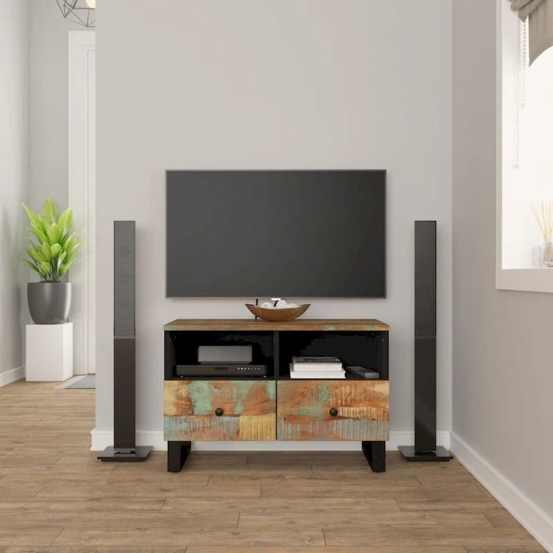 Meuble TV 70x33x46 cm Bois de manguier massif