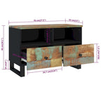 Meuble TV 70x33x46 cm Bois de manguier massif