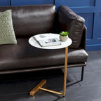 Table d'appoint ronde en C - 45 cm (L) x 45 cm (l) x 63,5 cm (H)