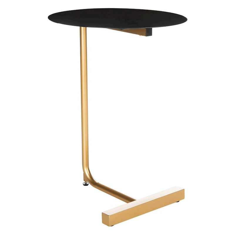 Table d'appoint ronde en C - 45 cm (L) x 45 cm (l) x 63,5 cm (H)