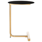Table d'appoint ronde en C - 45 cm (L) x 45 cm (l) x 63,5 cm (H)