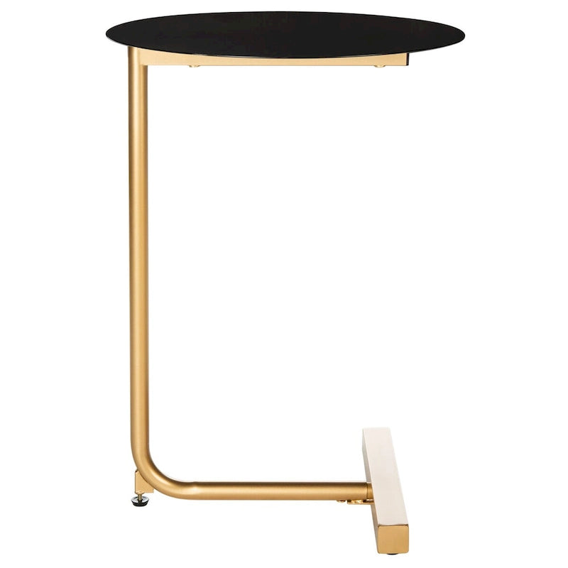 Table d'appoint ronde en C - 45 cm (L) x 45 cm (l) x 63,5 cm (H)