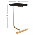 Table d'appoint ronde en C - 45 cm (L) x 45 cm (l) x 63,5 cm (H)