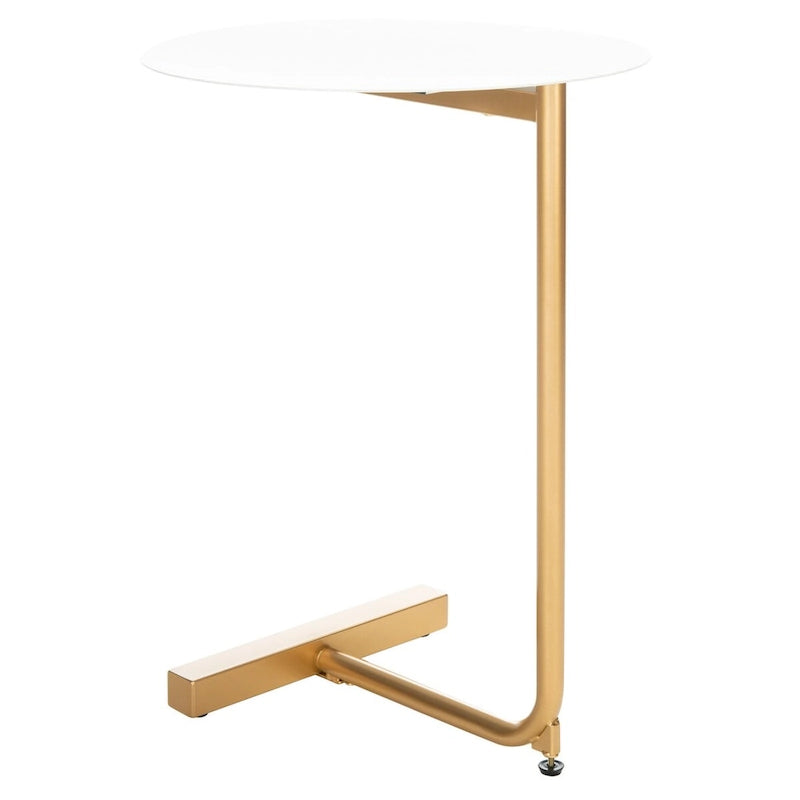 Table d'appoint ronde en C - 45 cm (L) x 45 cm (l) x 63,5 cm (H)