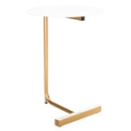 Table d'appoint ronde en C - 45 cm (L) x 45 cm (l) x 63,5 cm (H)