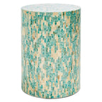 Table d'appoint ronde en mosaïque – 35 cm (L) x 35 cm (P) x 50 cm (H)