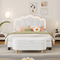 Ensemble de chambre 2 pièces avec cadre de lit LED et banc de rangement – Grand lit/Lit simple