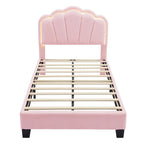 Ensemble de chambre 2 pièces avec cadre de lit LED et banc de rangement – Grand lit/Lit simple