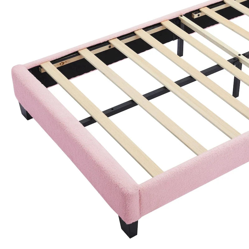 Ensemble de chambre 2 pièces avec cadre de lit LED et banc de rangement – Grand lit/Lit simple
