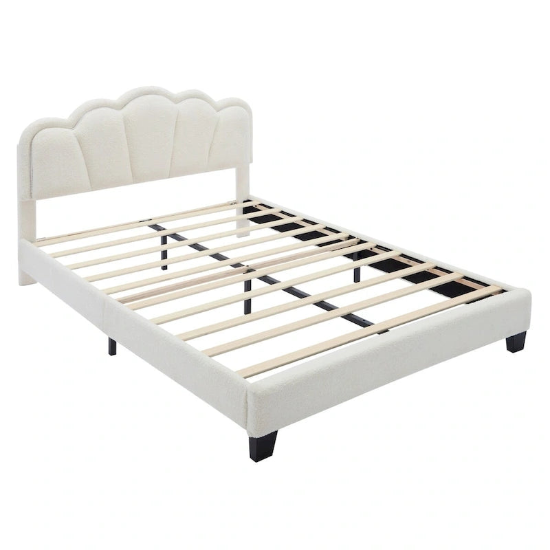 Ensemble de chambre 2 pièces avec cadre de lit LED et banc de rangement – Grand lit/Lit simple