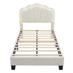 Ensemble de chambre 2 pièces avec cadre de lit LED et banc de rangement – Grand lit/Lit simple