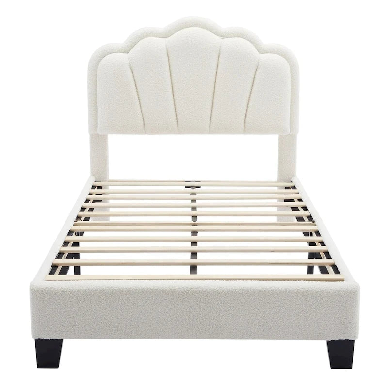 Ensemble de chambre 2 pièces avec cadre de lit LED et banc de rangement – Grand lit/Lit simple