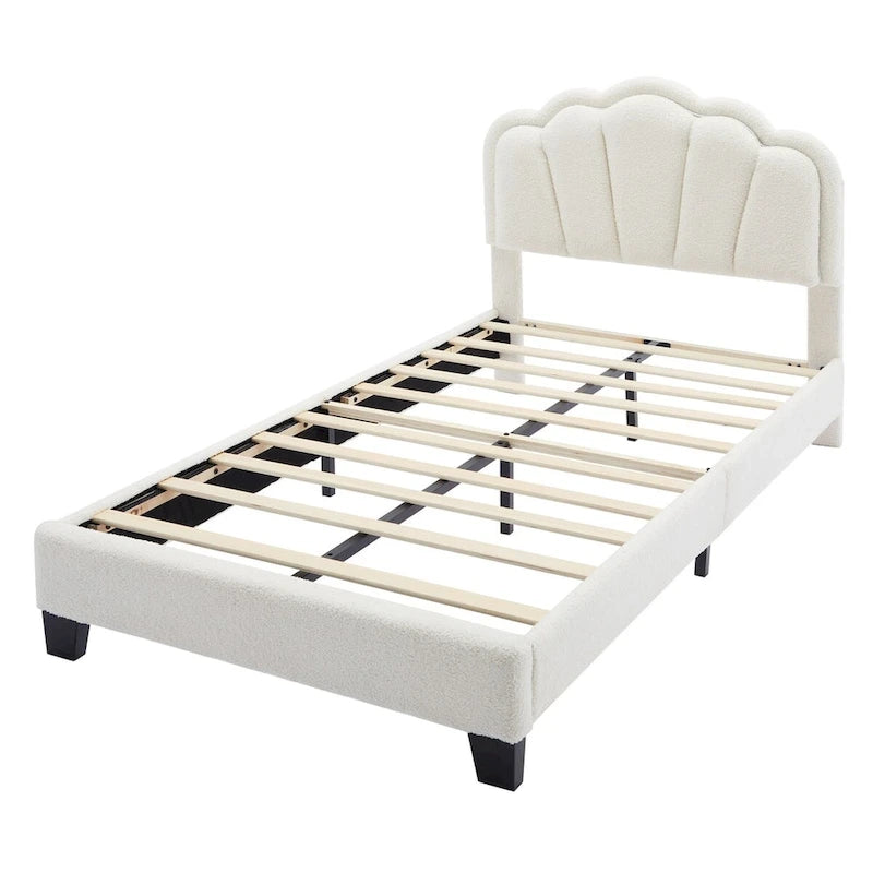 Ensemble de chambre 2 pièces avec cadre de lit LED et banc de rangement – Grand lit/Lit simple