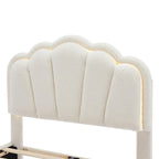 Ensemble de chambre 2 pièces avec cadre de lit LED et banc de rangement – Grand lit/Lit simple