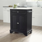 Desserte de cuisine portative à plateau en granit – 31 po L x 18 po P x 35,5 po H