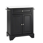 Desserte de cuisine portative à plateau en granit – 31 po L x 18 po P x 35,5 po H