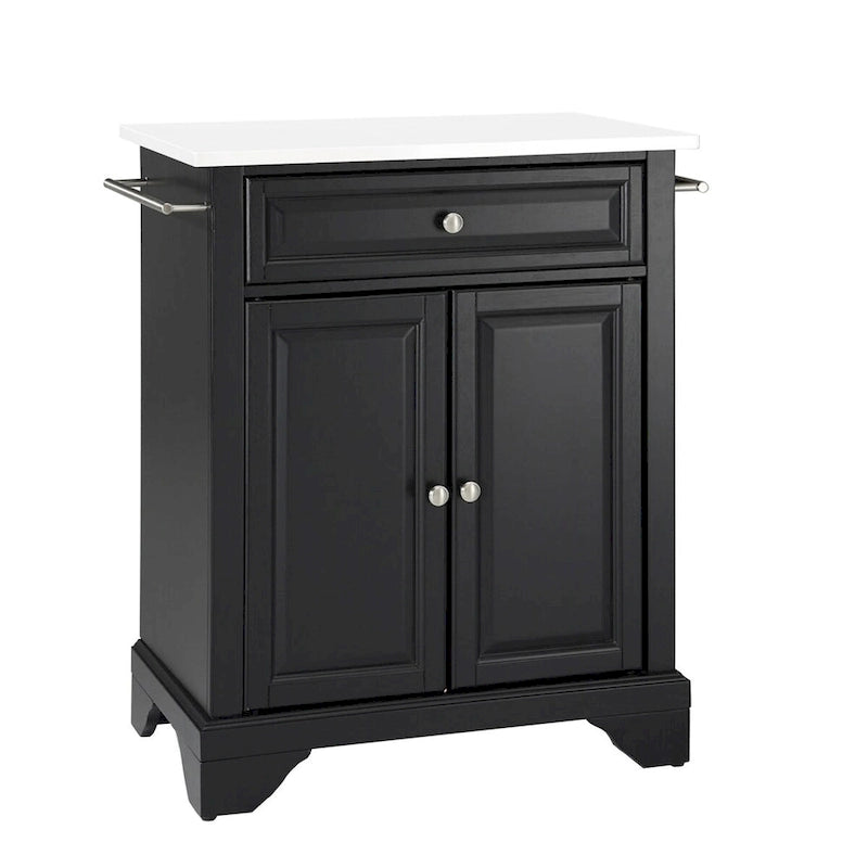 Desserte de cuisine portative à plateau en granit – 31 po L x 18 po P x 35,5 po H
