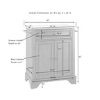 Desserte de cuisine portative à plateau en granit – 31 po L x 18 po P x 35,5 po H