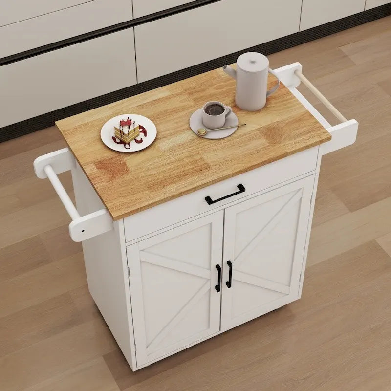 Dessert mobile de cuisine avec étagères réglables et porte-serviettes
