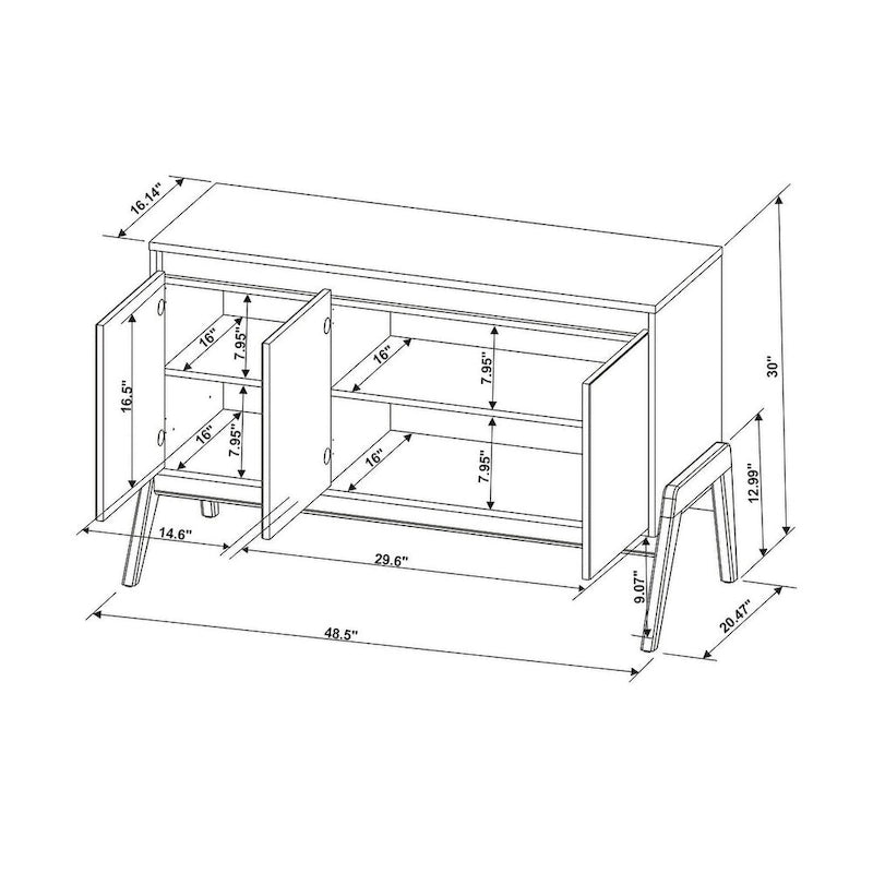 Bahut Mid-Century de 123 cm