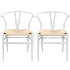 Chaise de salle à manger en Y tissée moderne avec structure en métal