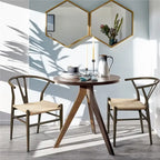 Chaise de salle à manger en Y tissée moderne avec structure en métal