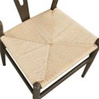 Chaise de salle à manger en Y tissée moderne avec structure en métal
