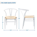 Chaise de salle à manger en Y tissée moderne avec structure en métal