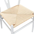 Chaise de salle à manger en Y tissée moderne avec structure en métal