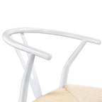 Chaise de salle à manger en Y tissée moderne avec structure en métal