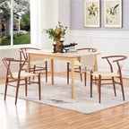 Chaise de salle à manger en Y tissée moderne avec structure en métal