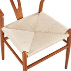 Chaise de salle à manger en Y tissée moderne avec structure en métal