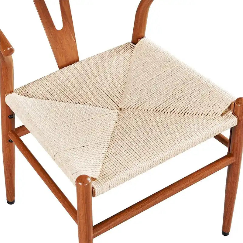 Chaise de salle à manger en Y tissée moderne avec structure en métal