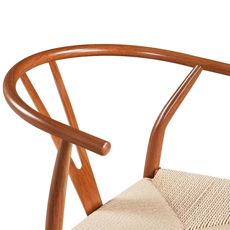 Chaise de salle à manger en Y tissée moderne avec structure en métal