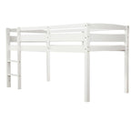 Lit bas mezzanine en bois simple avec échelle