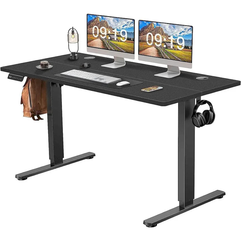 Bureau debout électrique réglable en hauteur – 55 x 24 pouces, bureau d'ordinateur ergonomique assis-debout