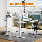 Bureau debout électrique réglable en hauteur – 55 x 24 pouces, bureau d'ordinateur ergonomique assis-debout