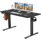 Bureau debout électrique réglable en hauteur – 55 x 24 pouces, bureau d'ordinateur ergonomique assis-debout