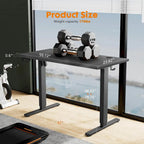 Bureau debout électrique réglable en hauteur – 55 x 24 pouces, bureau d'ordinateur ergonomique assis-debout