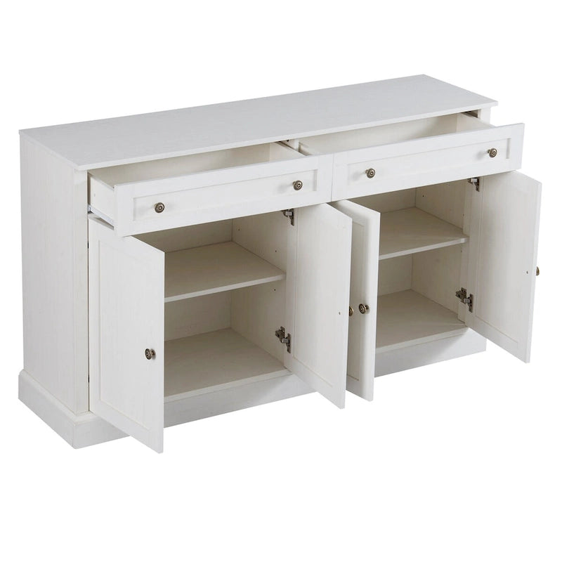 Bahut de rangement avec tiroirs et étagères réglables – 58,3 L x 15,8 P x 33,9 H