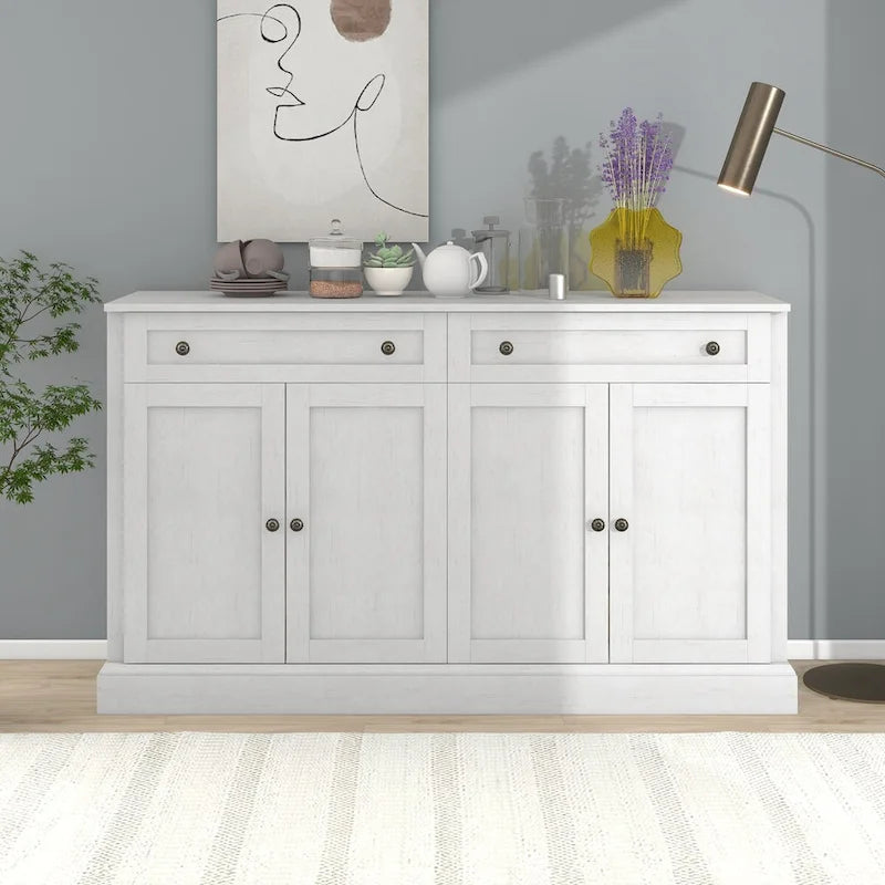 Bahut de rangement avec tiroirs et étagères réglables – 58,3 L x 15,8 P x 33,9 H