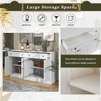Bahut de rangement avec tiroirs et étagères réglables – 58,3 L x 15,8 P x 33,9 H